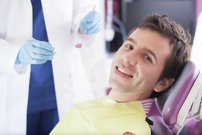 blacktown man smiling in dental chair