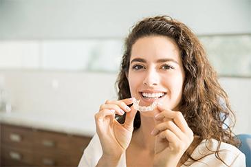 blacktown woman using invisalign
