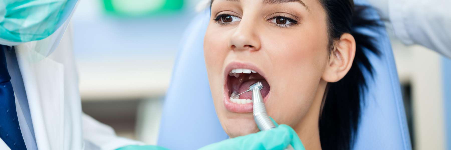 woman getting a dental exam in blacktown